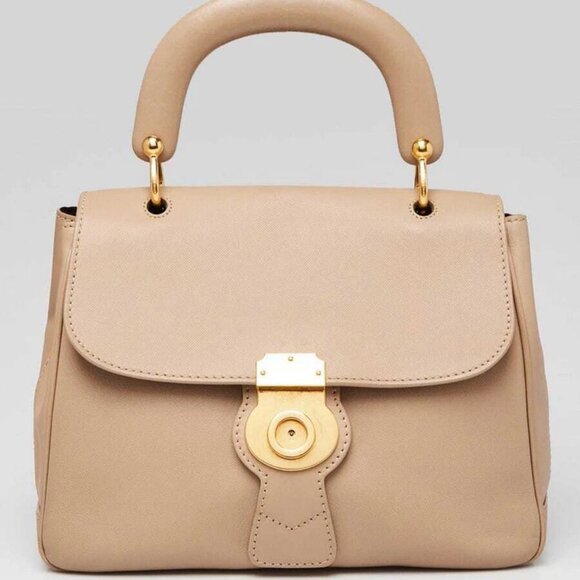 Burberry Beige Leather DK88 Medium Top Handle Bag - Picture 1 of 12